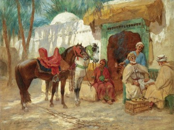 チェスプレイヤー フレデリック・アーサー・ブリッジマン アラブ Oil Paintings